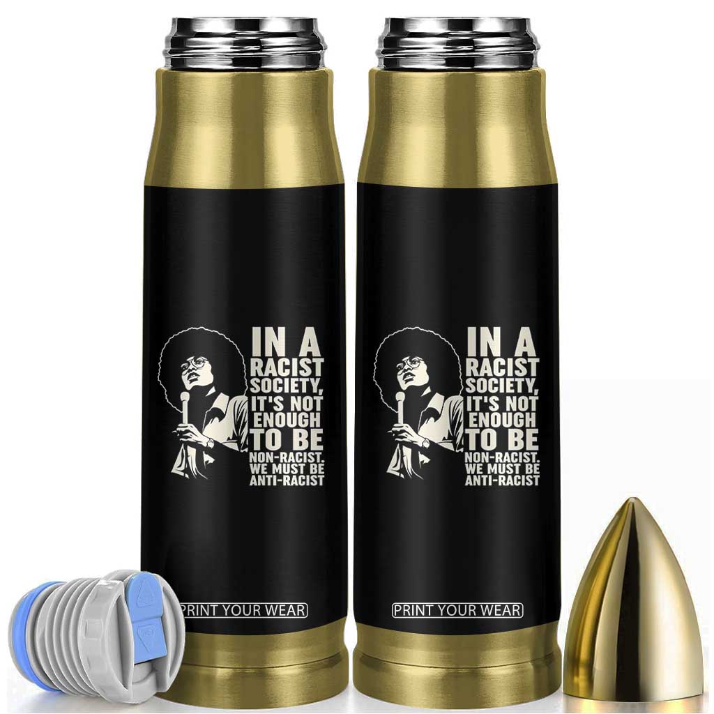 Angela Davis Inspirational Quote Bullet Tumbler TS14 Black Print Your Wear