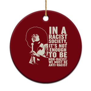 Angela Davis Inspirational Quote Ceramic Ornament TS14 1pc Red Print Your Wear