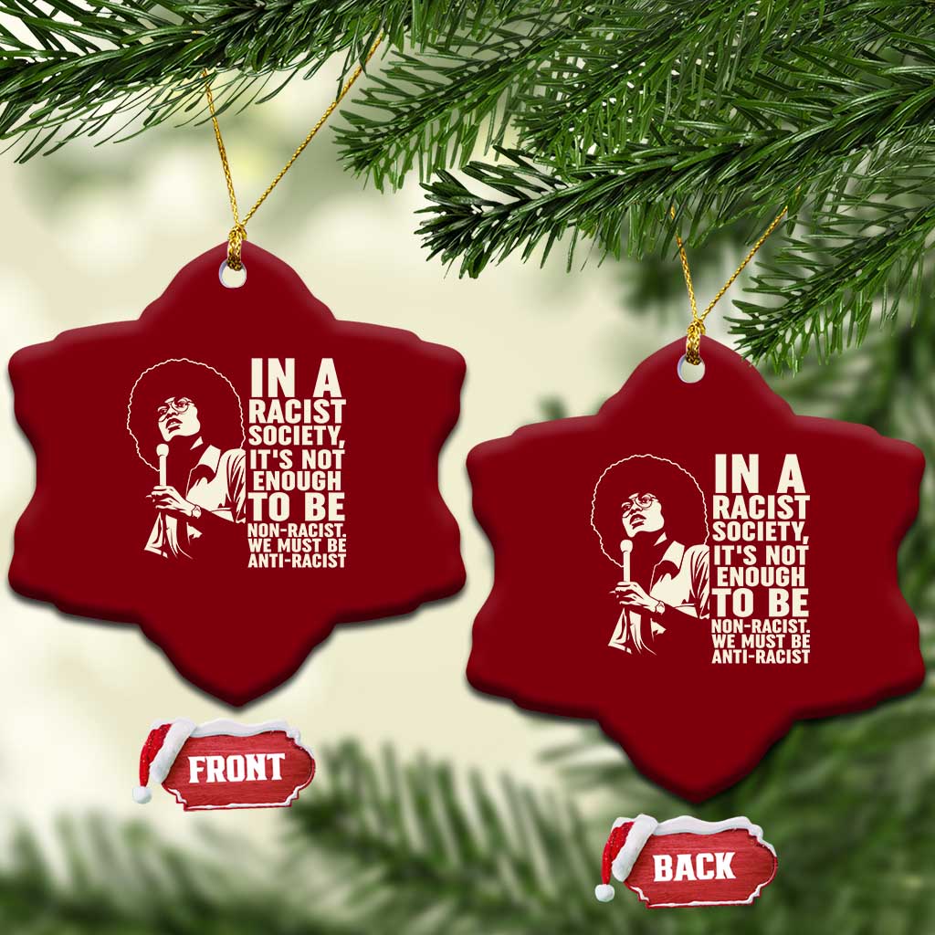 Angela Davis Inspirational Quote Ceramic Ornament TS14 Print Your Wear