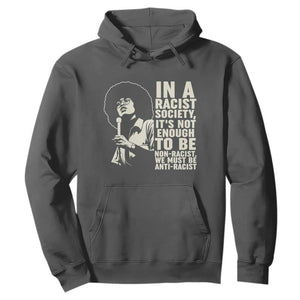 Angela Davis Inspirational Quote Hoodie TS14 Dark Heather Print Your Wear