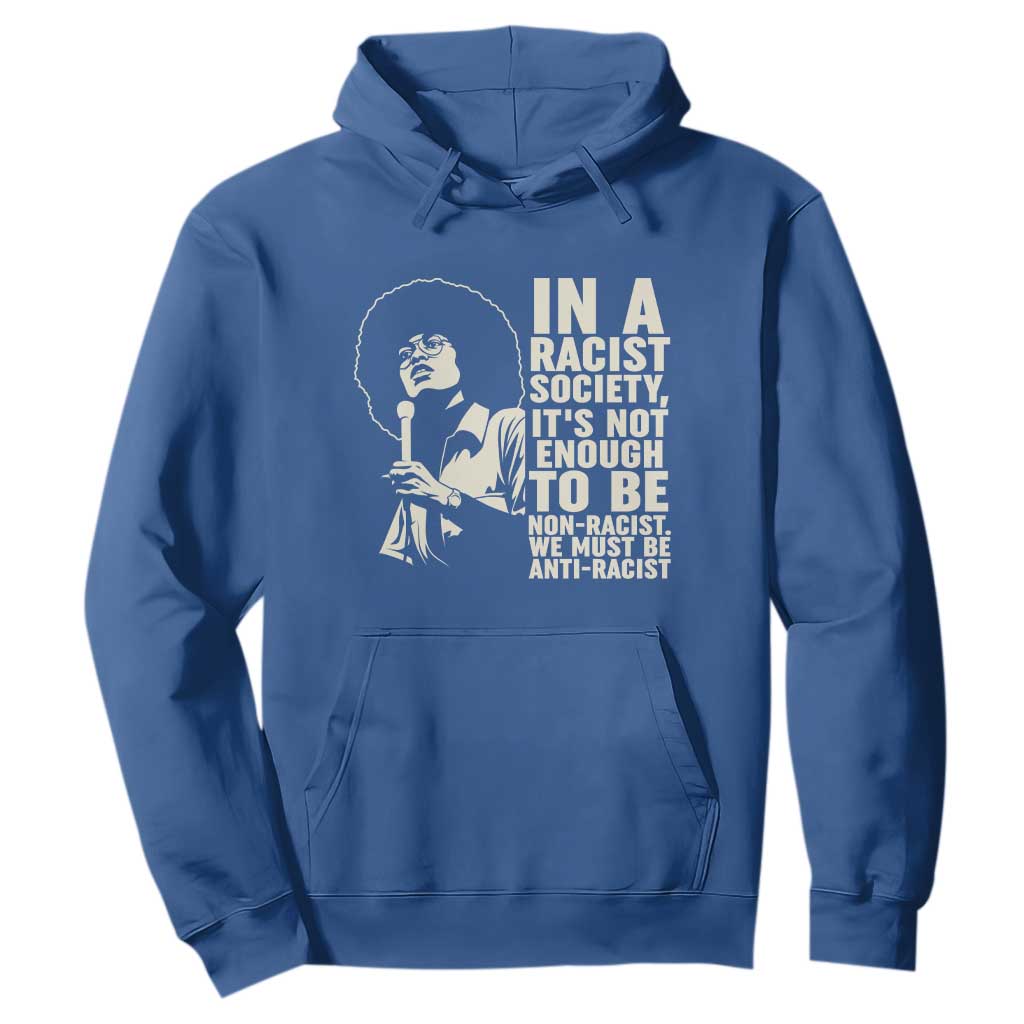 Angela Davis Inspirational Quote Hoodie TS14 Royal Blue Print Your Wear
