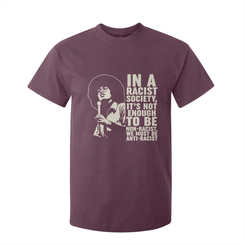 Angela Davis Inspirational Quote T Shirt For Kid TS14 Maroon Print Your Wear