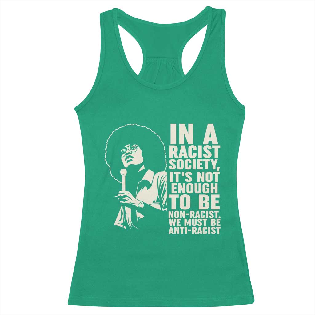Angela Davis Inspirational Quote Racerback Tank Top TS14 Irish Green Print Your Wear