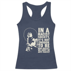Angela Davis Inspirational Quote Racerback Tank Top TS14 Navy Print Your Wear