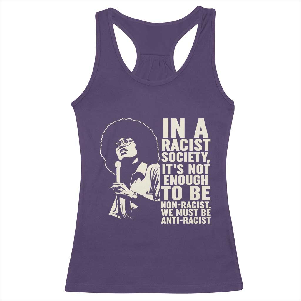 Angela Davis Inspirational Quote Racerback Tank Top TS14 Purple Print Your Wear
