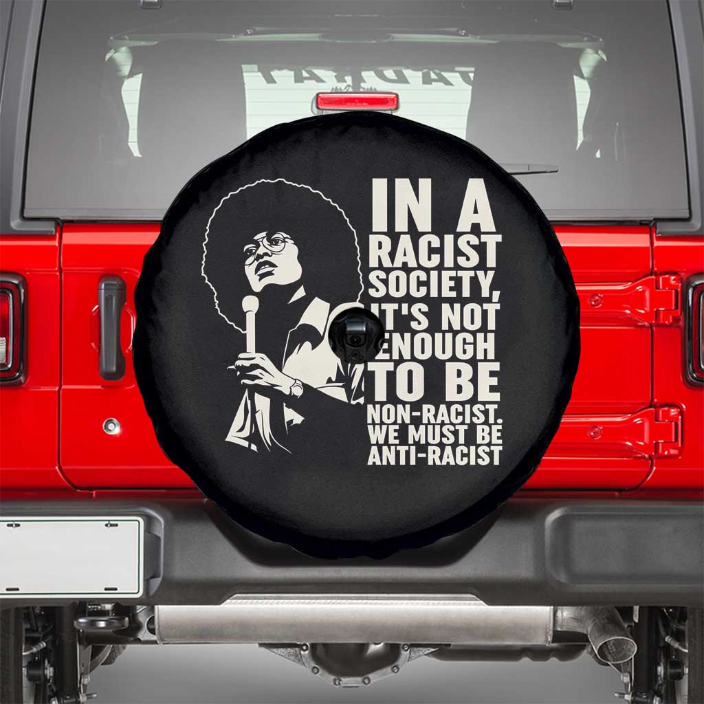 Angela Davis Inspirational Quote Spare Tire Cover TS14 Black Print Your Wear