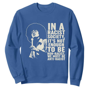 Angela Davis Inspirational Quote Sweatshirt TS14 Royal Blue Print Your Wear
