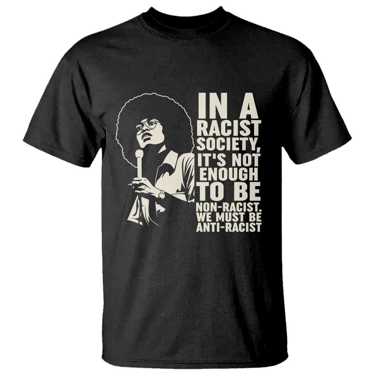 Angela Davis Inspirational Quote T Shirt TS14 Black Print Your Wear