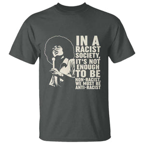 Angela Davis Inspirational Quote T Shirt TS14 Dark Heather Print Your Wear