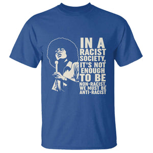Angela Davis Inspirational Quote T Shirt TS14 Royal Blue Print Your Wear