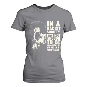 Angela Davis Inspirational Quote T Shirt For Women TS14 Charcoal Print Your Wear