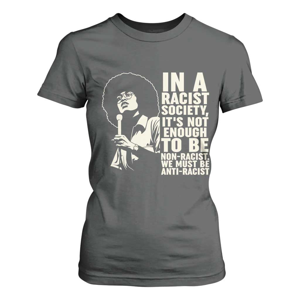 Angela Davis Inspirational Quote T Shirt For Women TS14 Dark Heather Print Your Wear