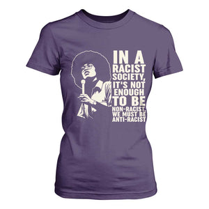 Angela Davis Inspirational Quote T Shirt For Women TS14 Purple Print Your Wear
