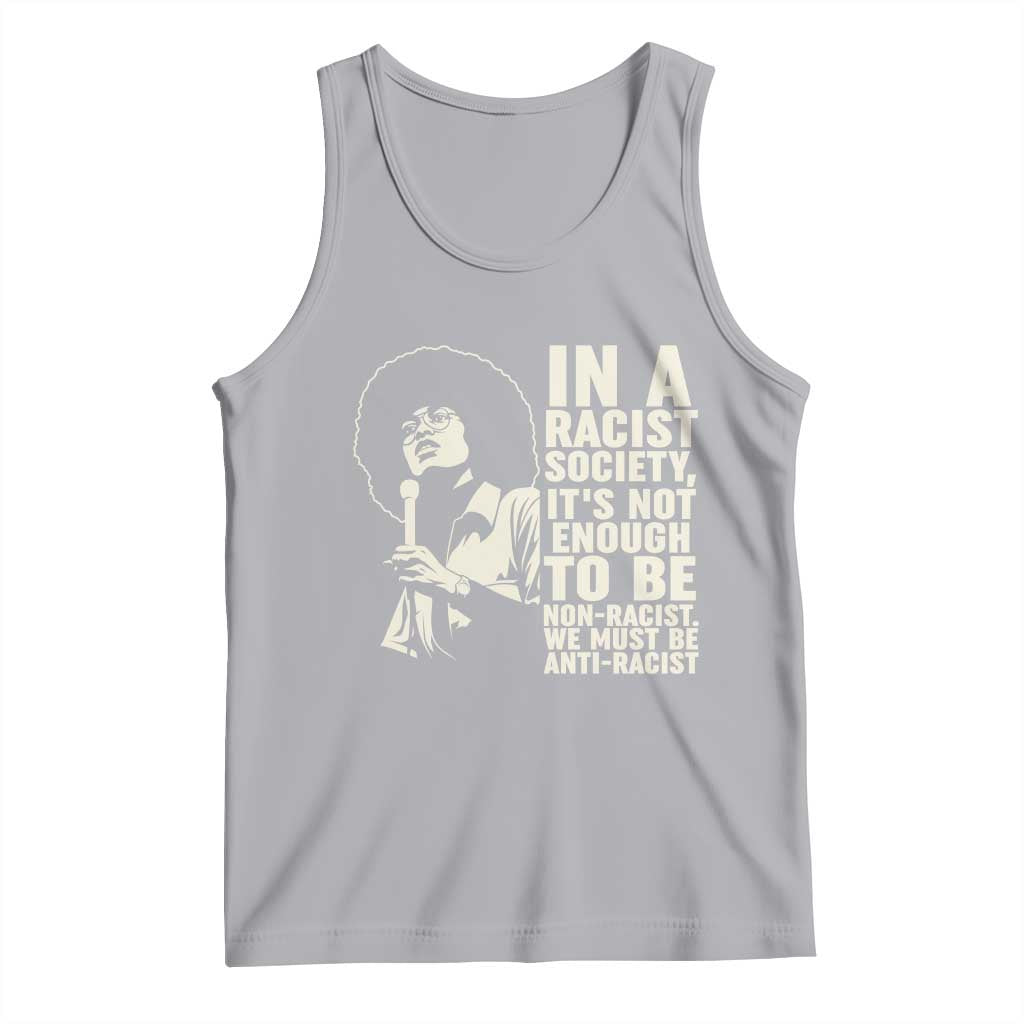 Angela Davis Inspirational Quote Tank Top TS14 Athletic Heather Print Your Wear