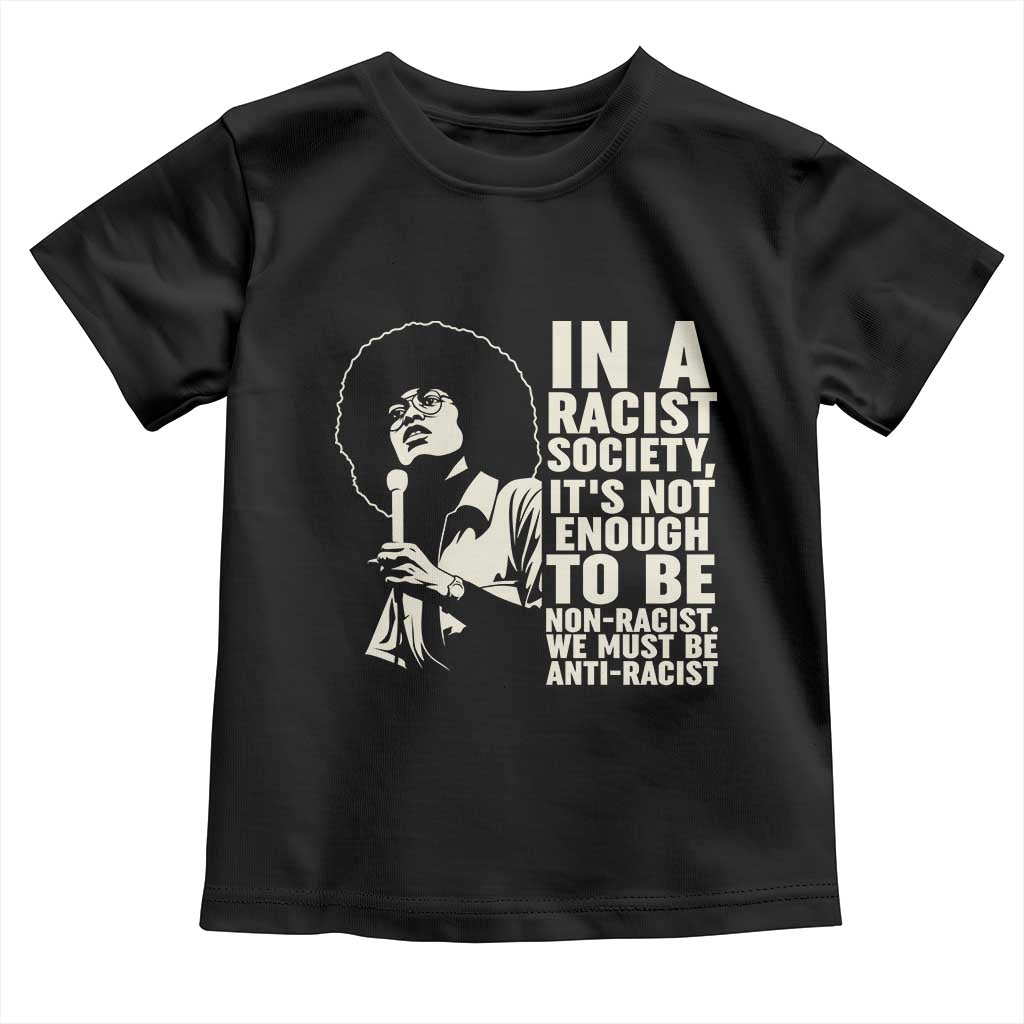 Angela Davis Inspirational Quote Toddler T Shirt TS14 Black Print Your Wear