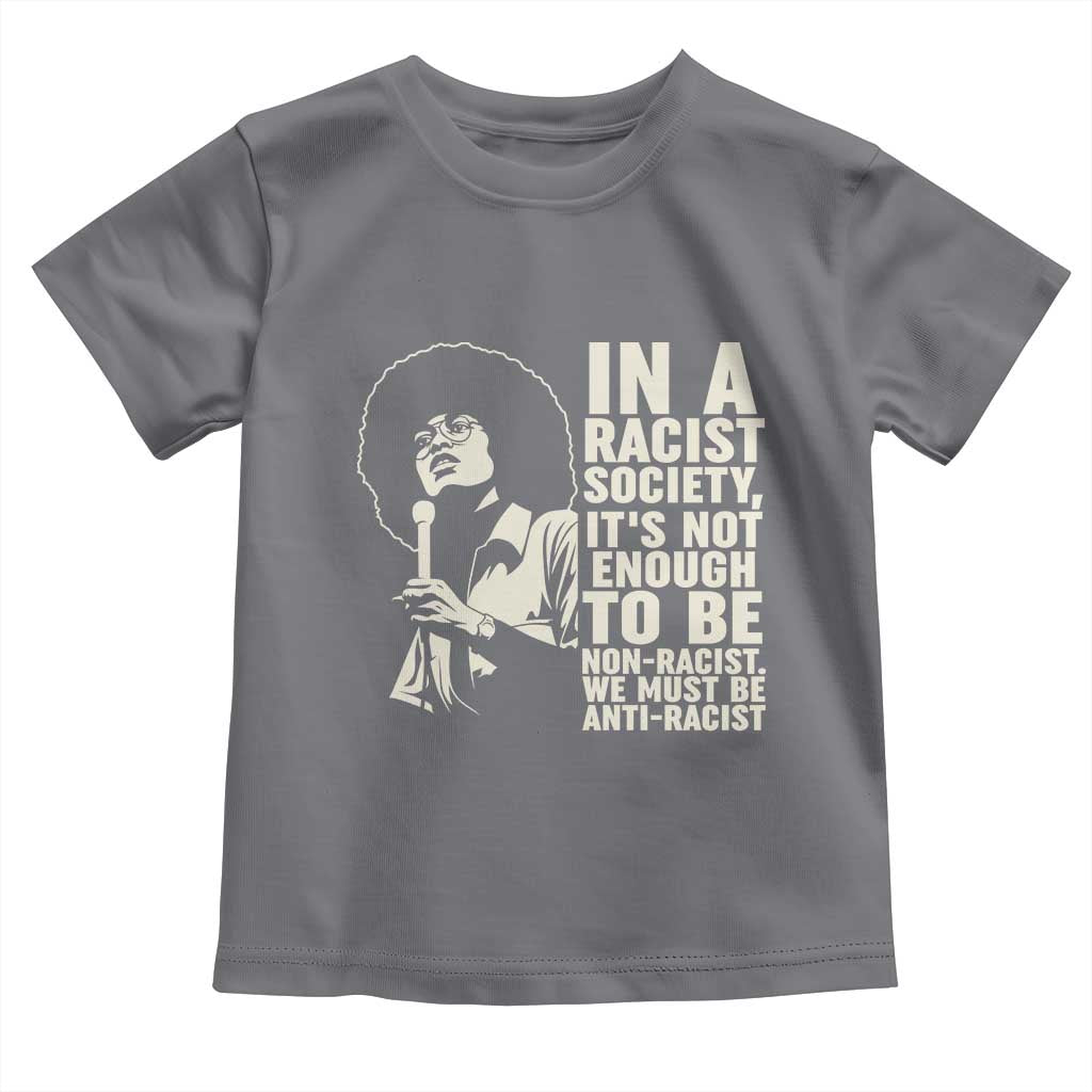 Angela Davis Inspirational Quote Toddler T Shirt TS14 Charcoal Print Your Wear