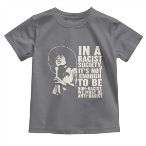 Angela Davis Inspirational Quote Toddler T Shirt TS14 Charcoal Print Your Wear