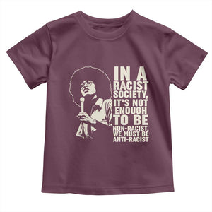Angela Davis Inspirational Quote Toddler T Shirt TS14 Maroon Print Your Wear