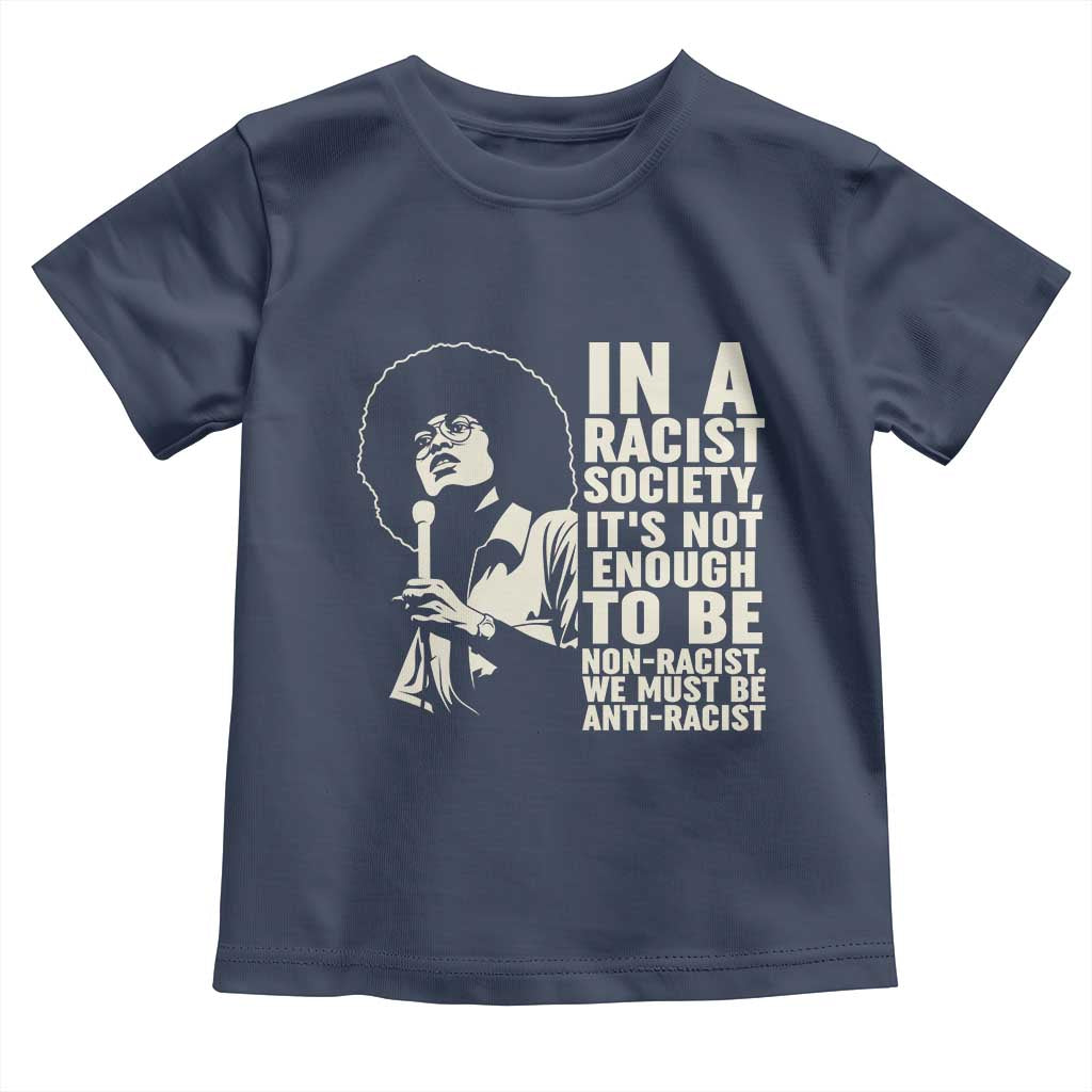 Angela Davis Inspirational Quote Toddler T Shirt TS14 Navy Print Your Wear