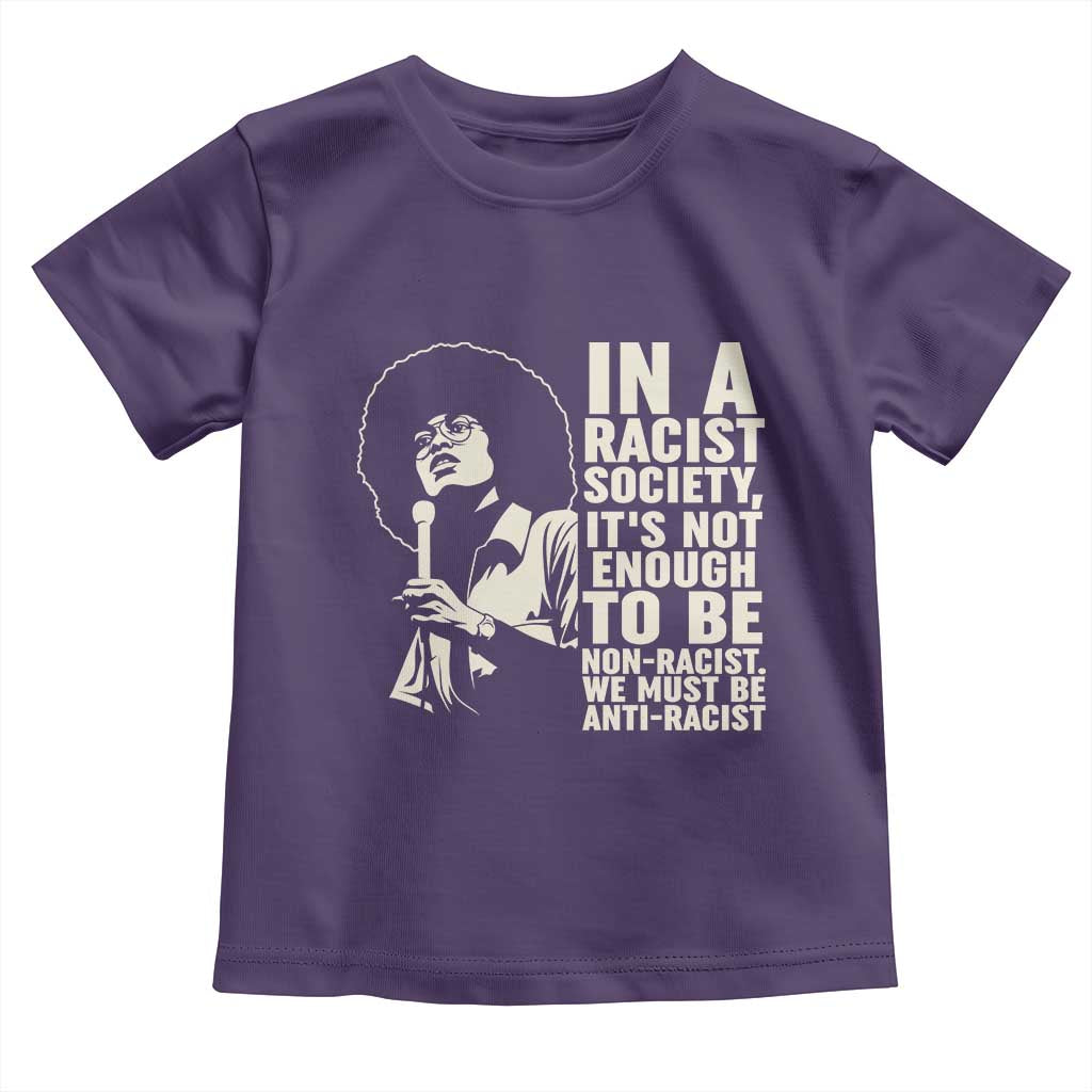 Angela Davis Inspirational Quote Toddler T Shirt TS14 Purple Print Your Wear