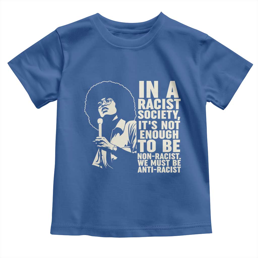 Angela Davis Inspirational Quote Toddler T Shirt TS14 Royal Blue Print Your Wear