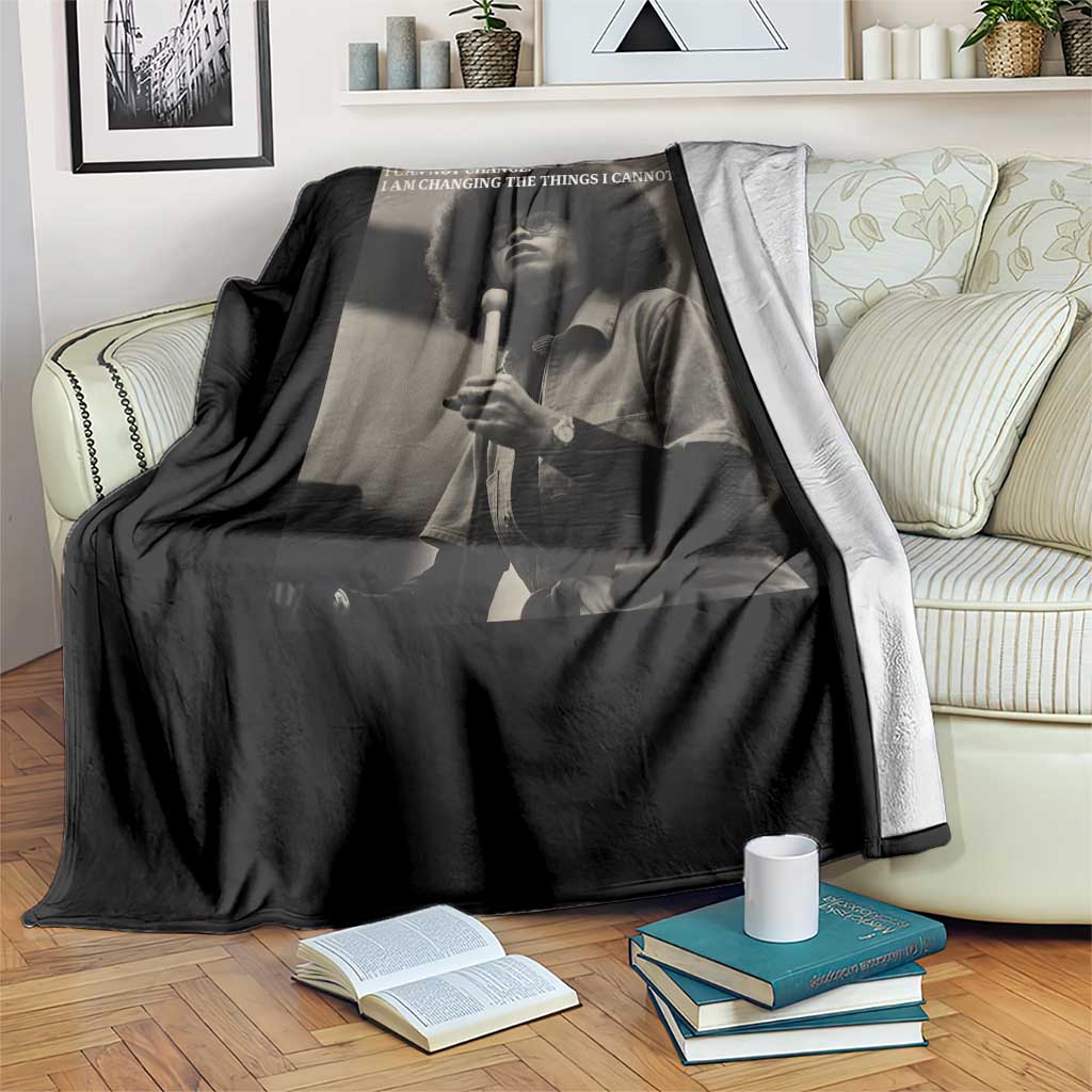 Angela Davis Inspirational Quote Throw Blanket Black History Month TS14 Print Your Wear