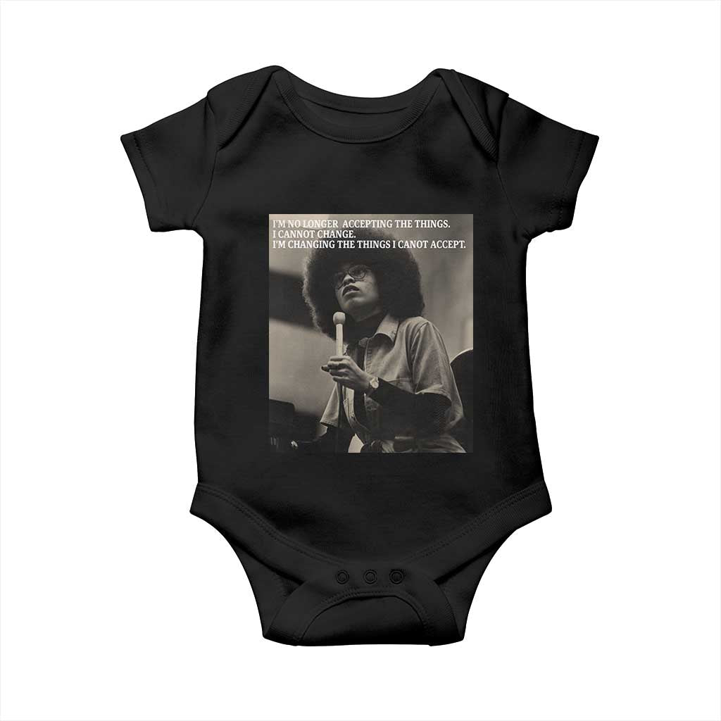 Angela Davis Inspirational Quote Baby Onesie Black History Month TS14 Black Print Your Wear