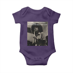Angela Davis Inspirational Quote Baby Onesie Black History Month TS14 Purple Print Your Wear