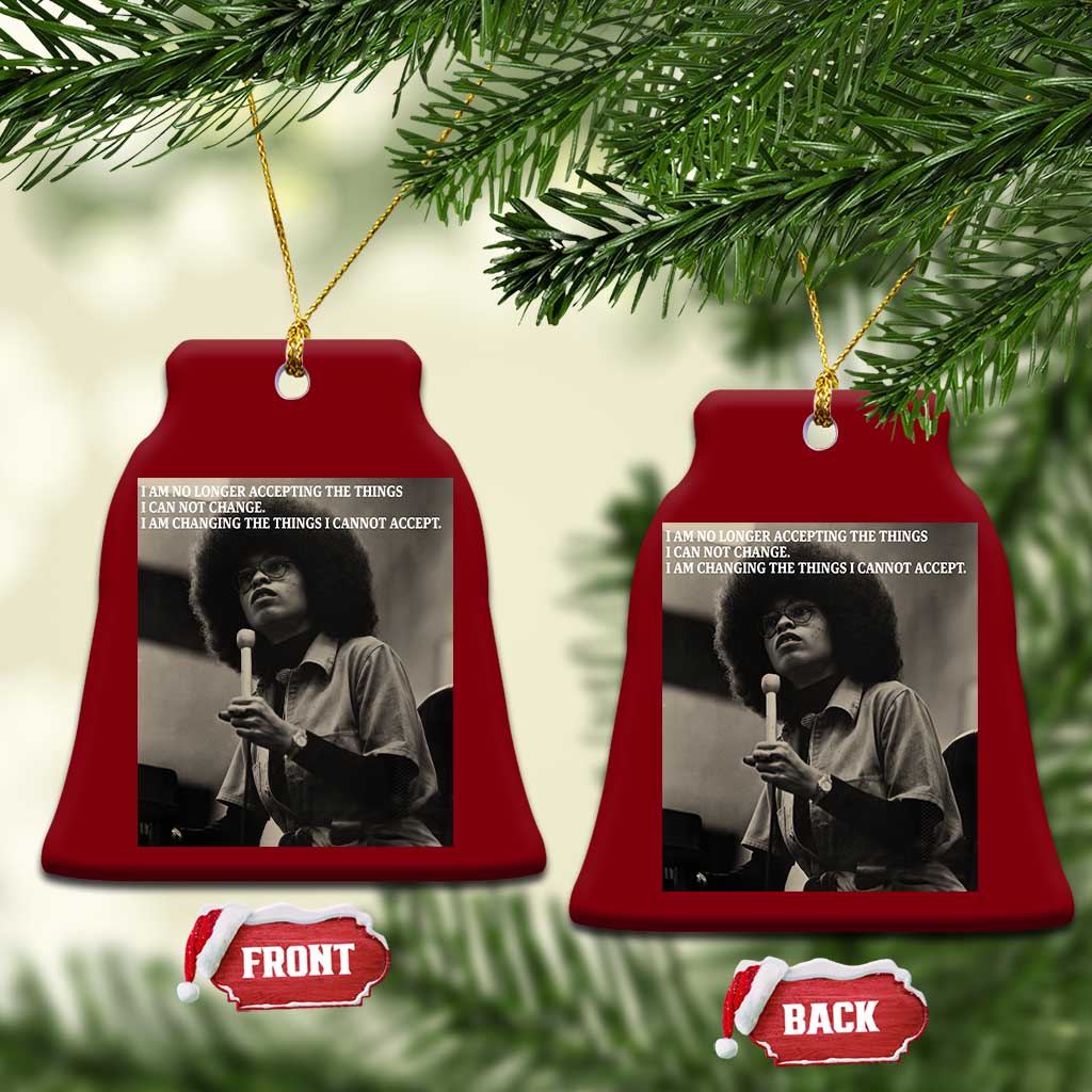 Angela Davis Inspirational Quote Ceramic Ornament Black History Month TS14 Print Your Wear