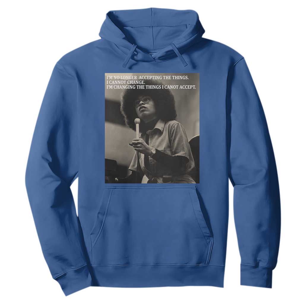 Angela Davis Inspirational Quote Hoodie Black History Month TS14 Royal Blue Print Your Wear