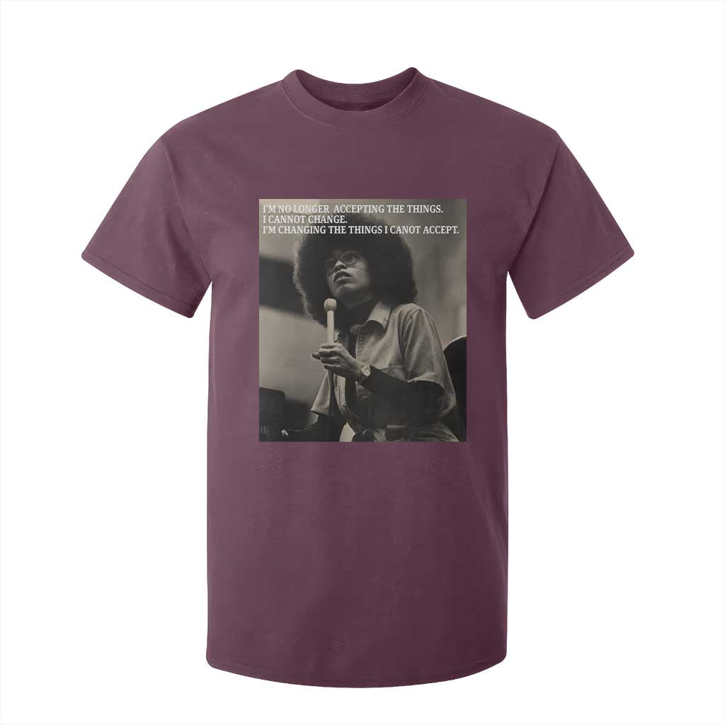 Angela Davis Inspirational Quote T Shirt For Kid Black History Month TS14 Maroon Print Your Wear