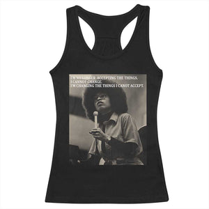 Angela Davis Inspirational Quote Racerback Tank Top Black History Month TS14 Black Print Your Wear
