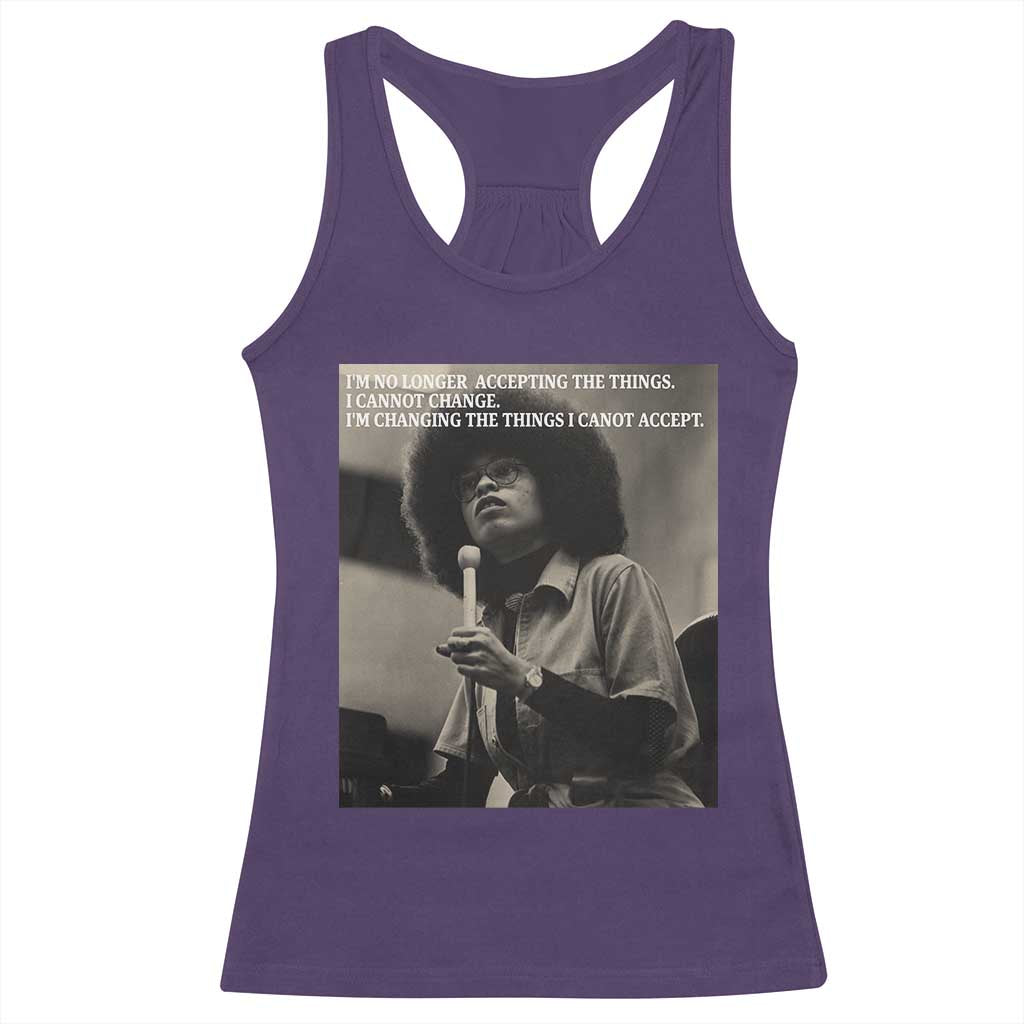 Angela Davis Inspirational Quote Racerback Tank Top Black History Month TS14 Purple Print Your Wear