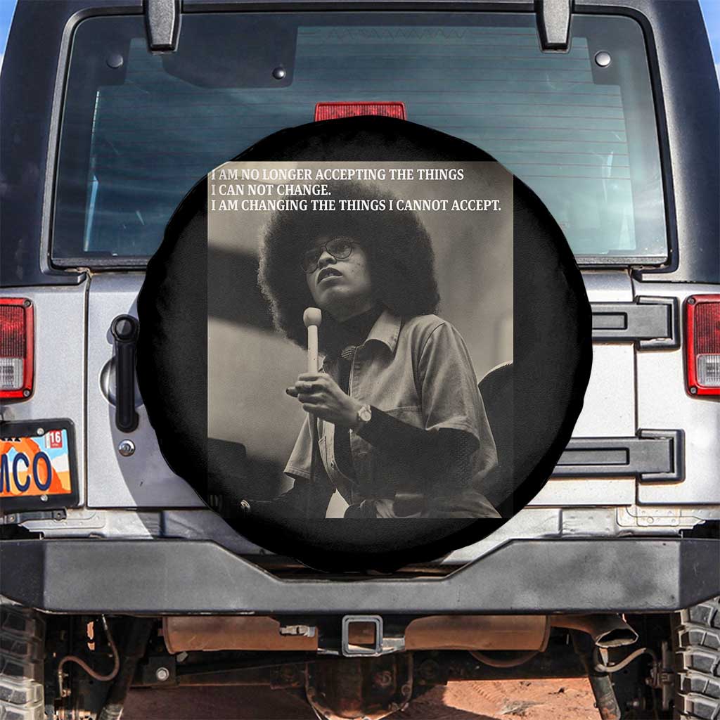Angela Davis Inspirational Quote Spare Tire Cover Black History Month TS14 No hole Black Print Your Wear