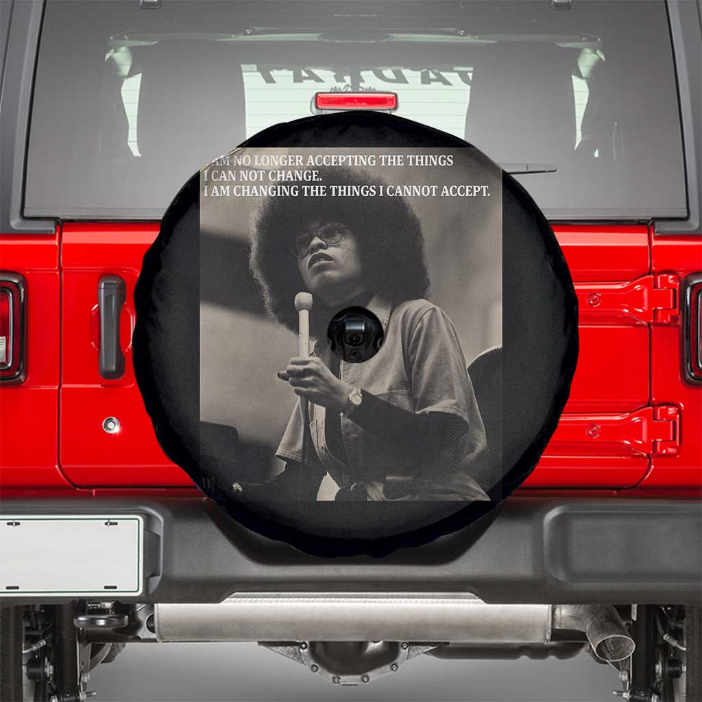 Angela Davis Inspirational Quote Spare Tire Cover Black History Month TS14 Black Print Your Wear