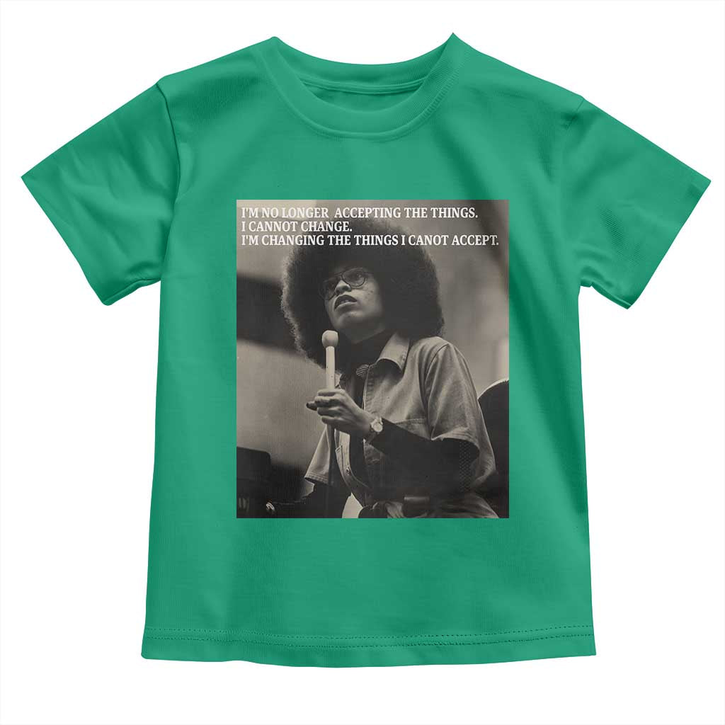 Angela Davis Inspirational Quote Toddler T Shirt Black History Month TS14 Irish Green Print Your Wear