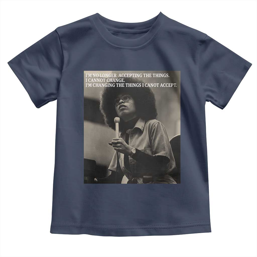 Angela Davis Inspirational Quote Toddler T Shirt Black History Month TS14 Navy Print Your Wear