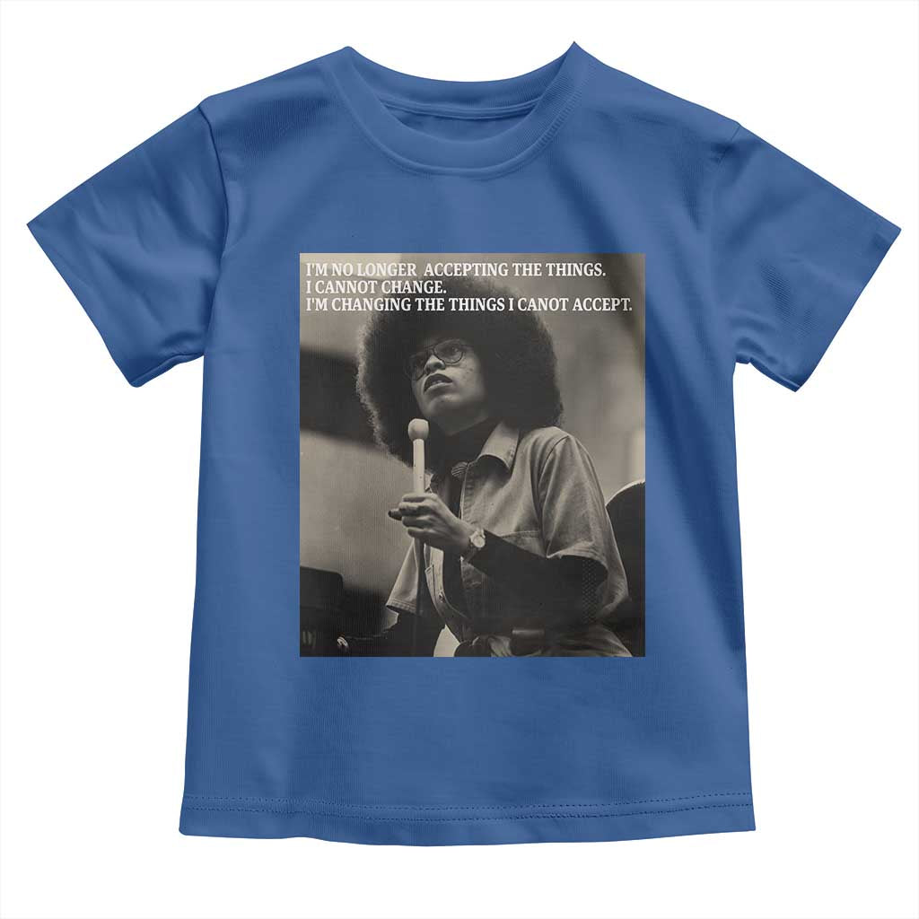 Angela Davis Inspirational Quote Toddler T Shirt Black History Month TS14 Royal Blue Print Your Wear