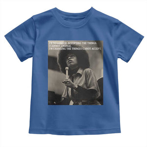 Angela Davis Inspirational Quote Toddler T Shirt Black History Month TS14 Royal Blue Print Your Wear