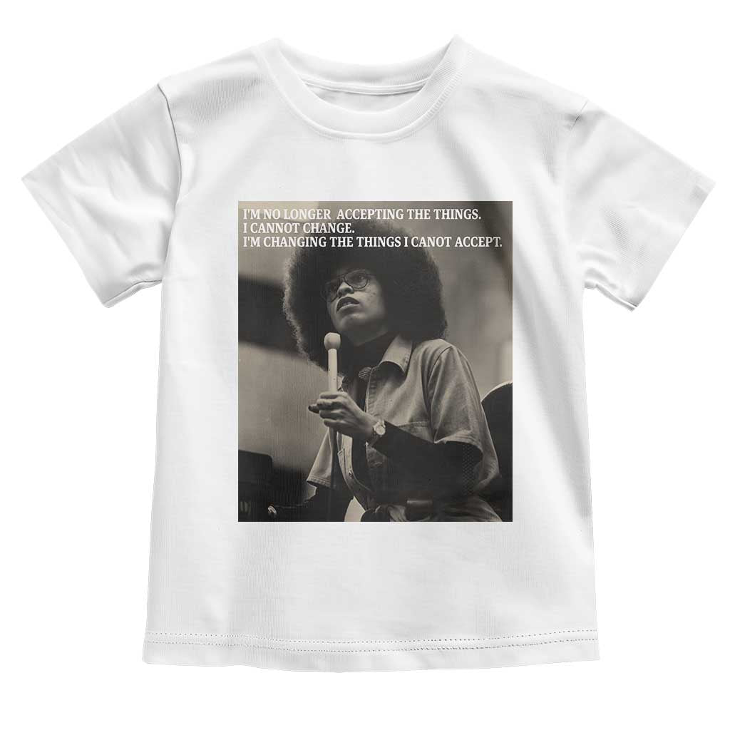 Angela Davis Inspirational Quote Toddler T Shirt Black History Month TS14 White Print Your Wear