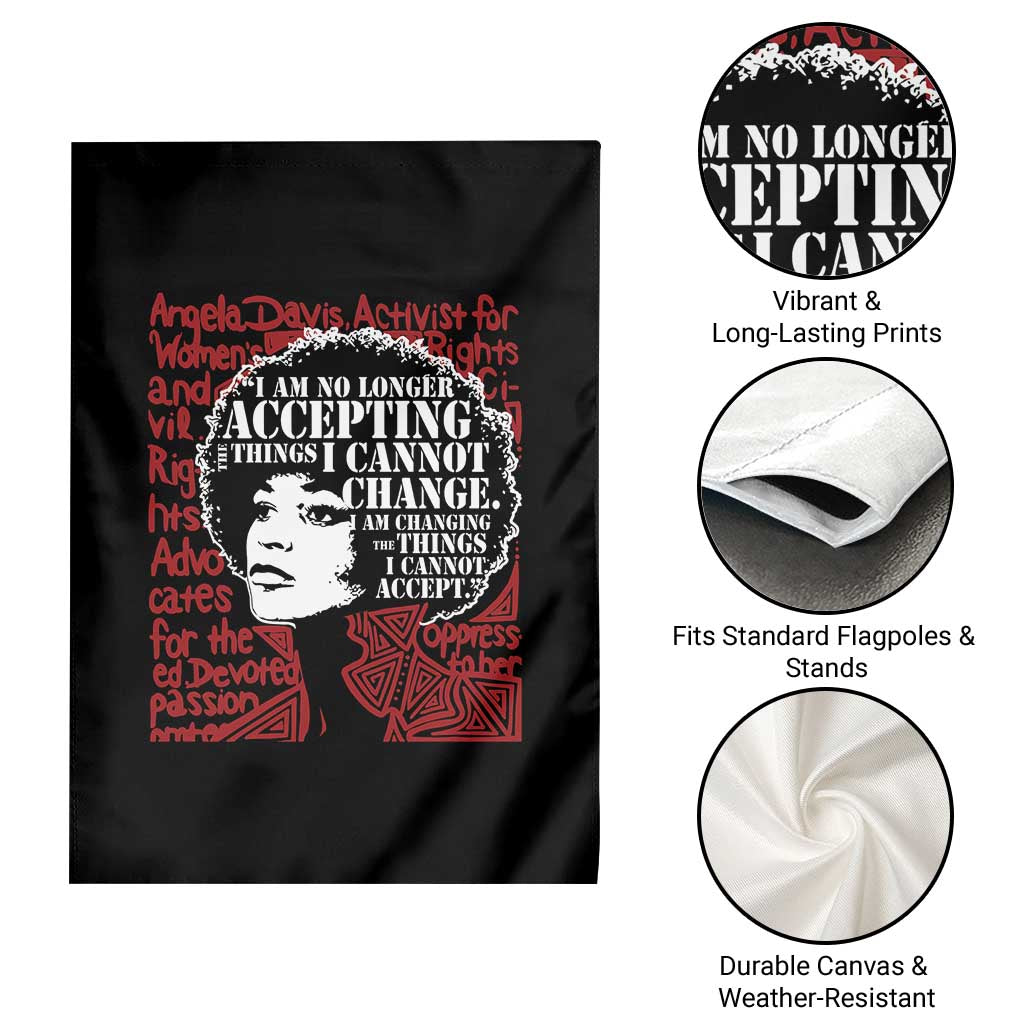 Angela Davis Inspirational Quote Garden Flag Black History Month TS14 Print Your Wear