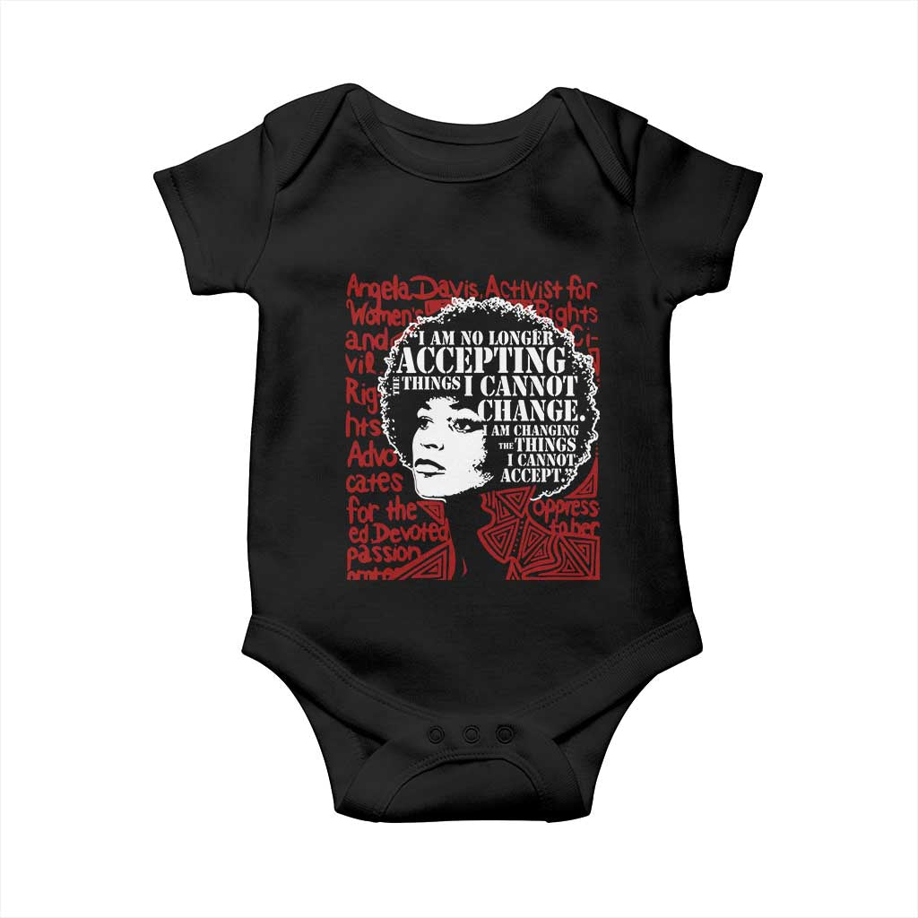 Angela Davis Inspirational Quote Baby Onesie Black History Month TS14 Black Print Your Wear