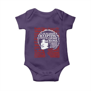 Angela Davis Inspirational Quote Baby Onesie Black History Month TS14 Purple Print Your Wear
