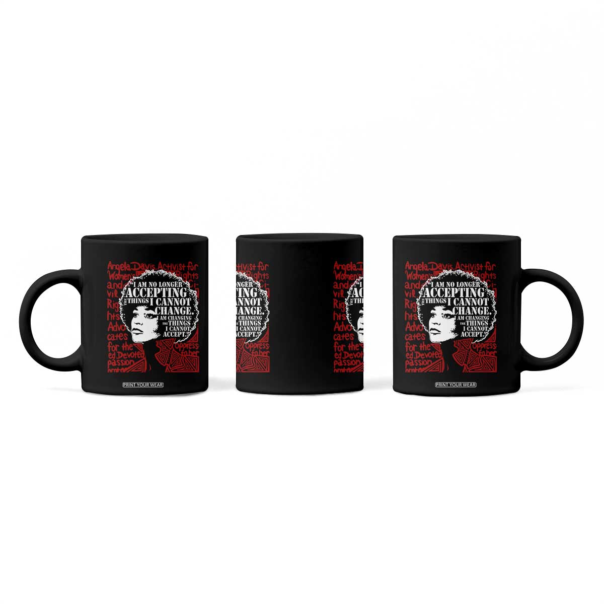 Angela Davis Inspirational Quote Coffee Mug Black History Month TS14 Print Your Wear