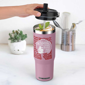 Angela Davis Inspirational Quote Flip Straw Tumbler Black History Month TS14 One Size: 30 oz Light Pink Print Your Wear