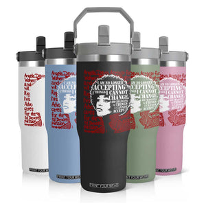 Angela Davis Inspirational Quote Flip Straw Tumbler Black History Month TS14 Print Your Wear