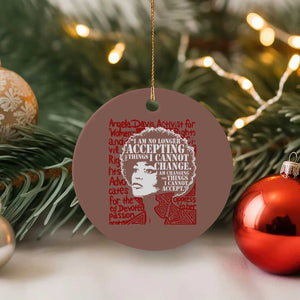 Angela Davis Inspirational Quote Ceramic Ornament Black History Month TS14 1pc Mocha Print Your Wear