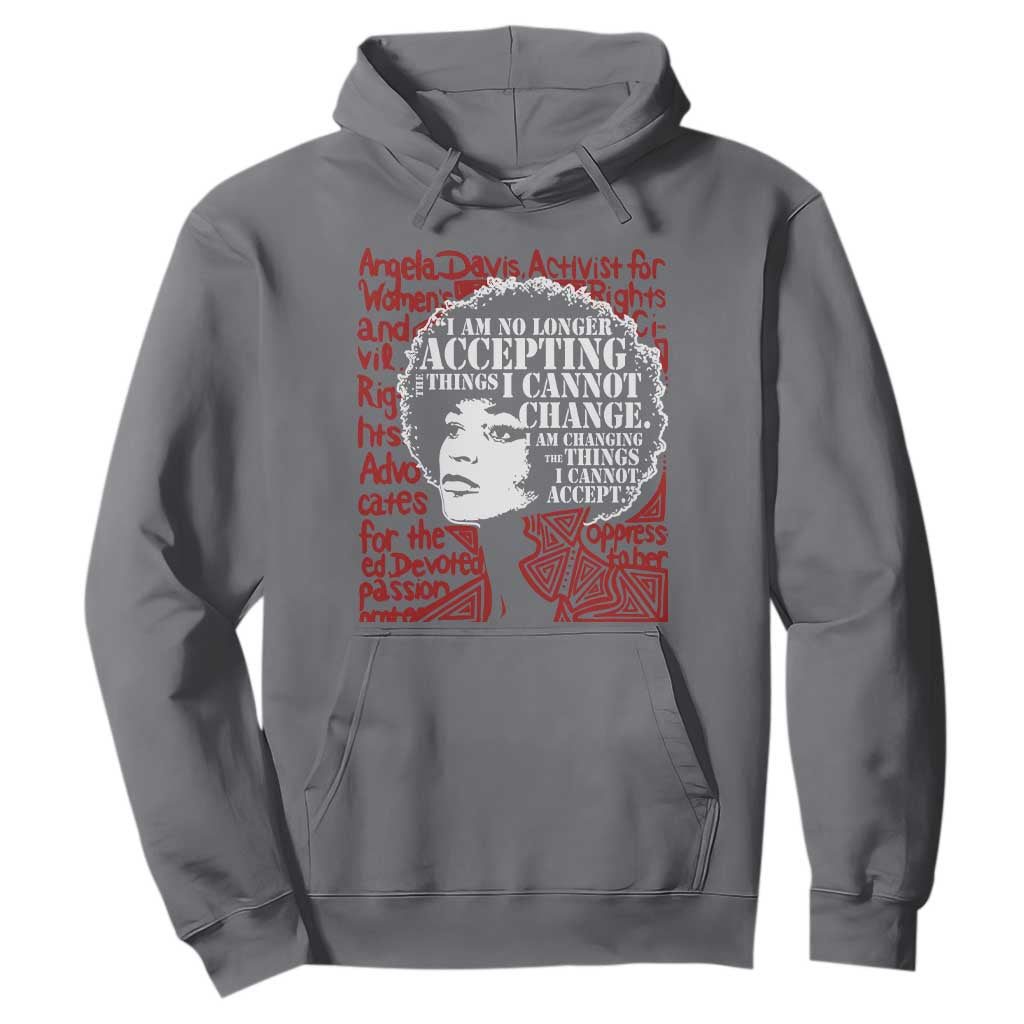 Angela Davis Inspirational Quote Hoodie Black History Month TS14 Charcoal Print Your Wear