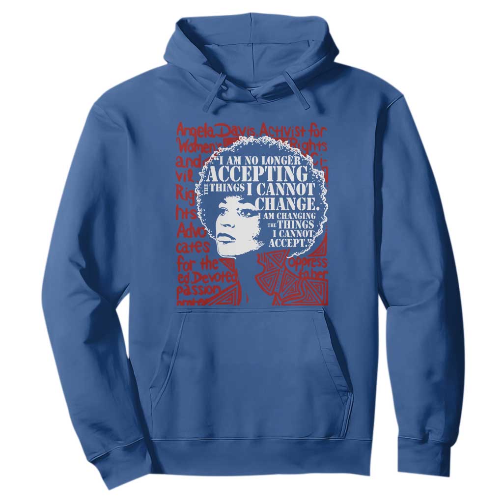 Angela Davis Inspirational Quote Hoodie Black History Month TS14 Royal Blue Print Your Wear