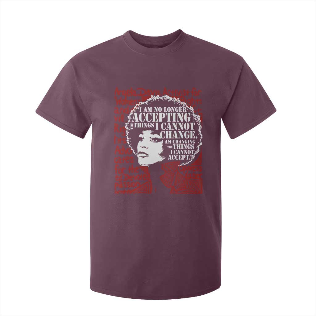 Angela Davis Inspirational Quote T Shirt For Kid Black History Month TS14 Maroon Print Your Wear